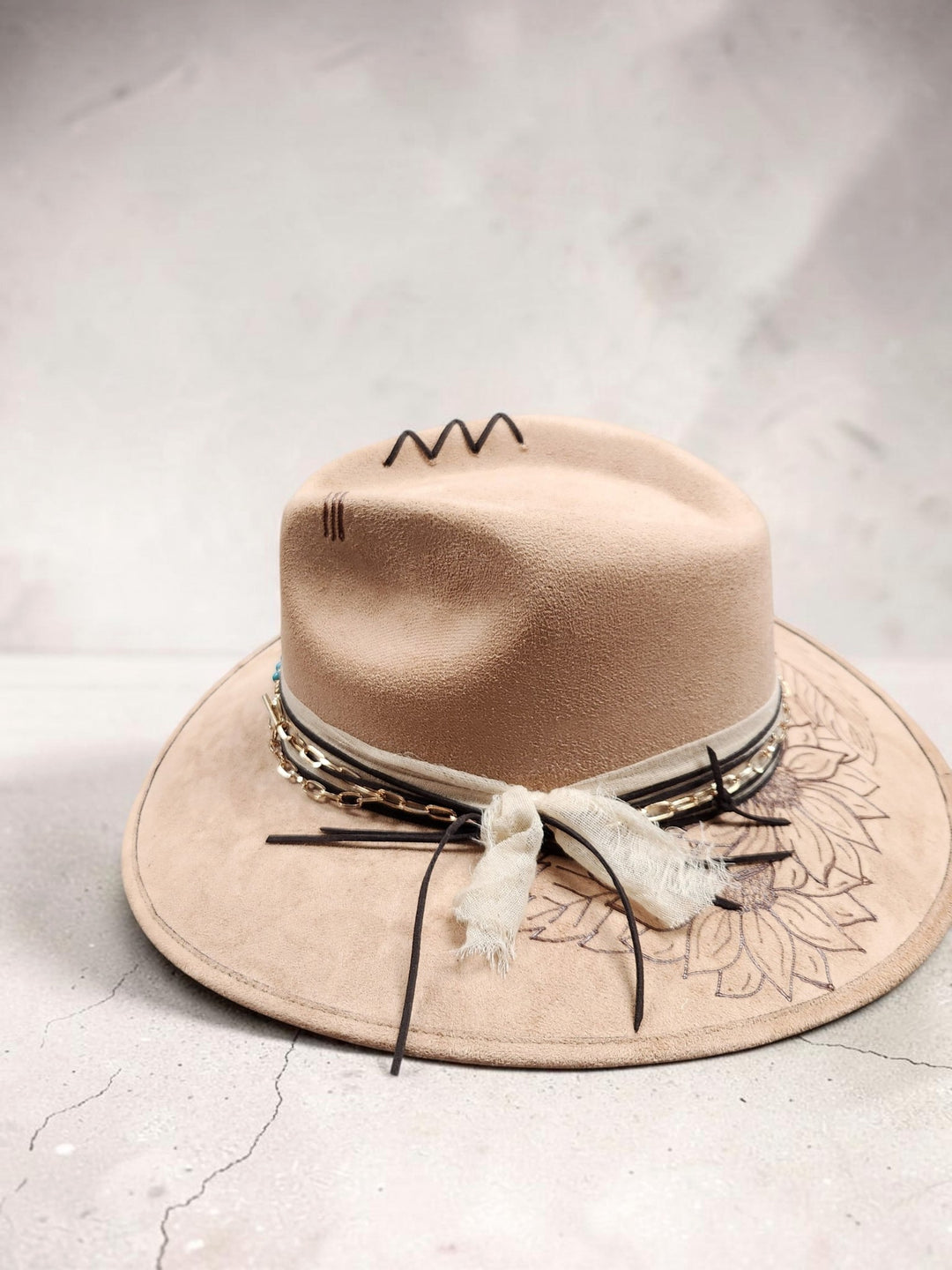 Turquoise Trailblazer Vegan Suede Hat - 815