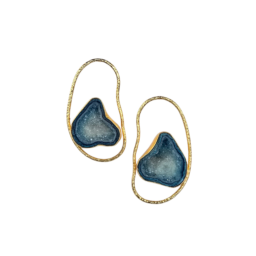 The Druzy Irregular Hoop Earring Collection