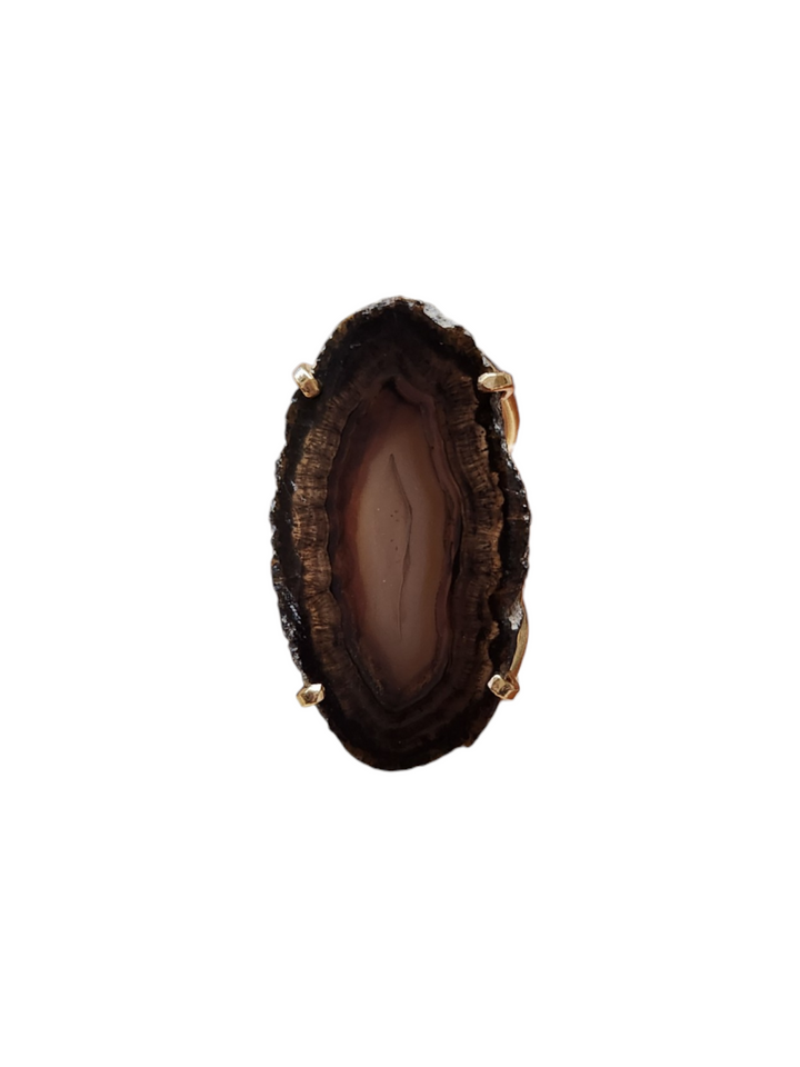 The Smokestone Horizon Agate Ring-507