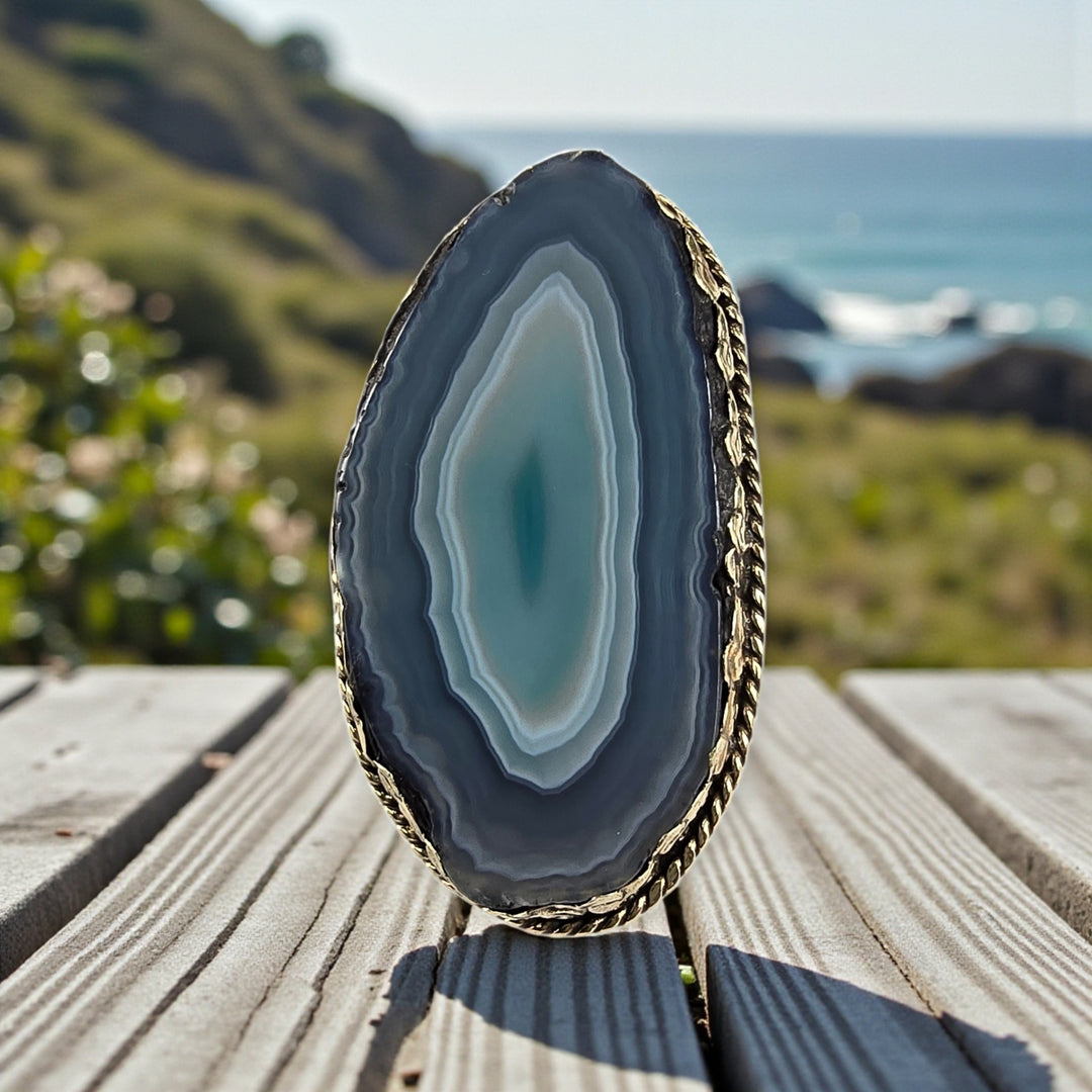 The Ximena Large Agate Ring
