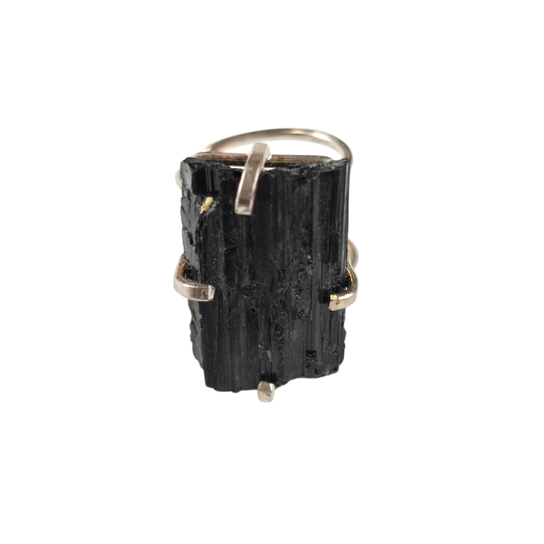 The Becka Black Tourmaline Wire Ring Collection
