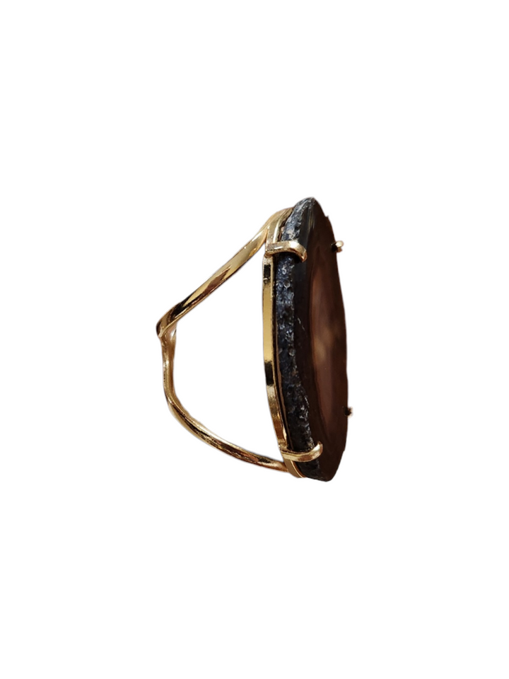 The Smokestone Horizon Agate Ring-507