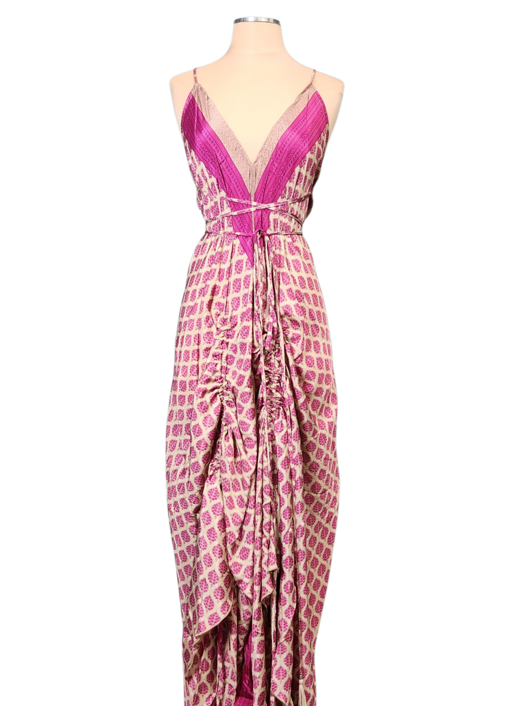 The Wild Orchid Silk Vault Tulip Arm Short Kimono & Point Dress Set-213