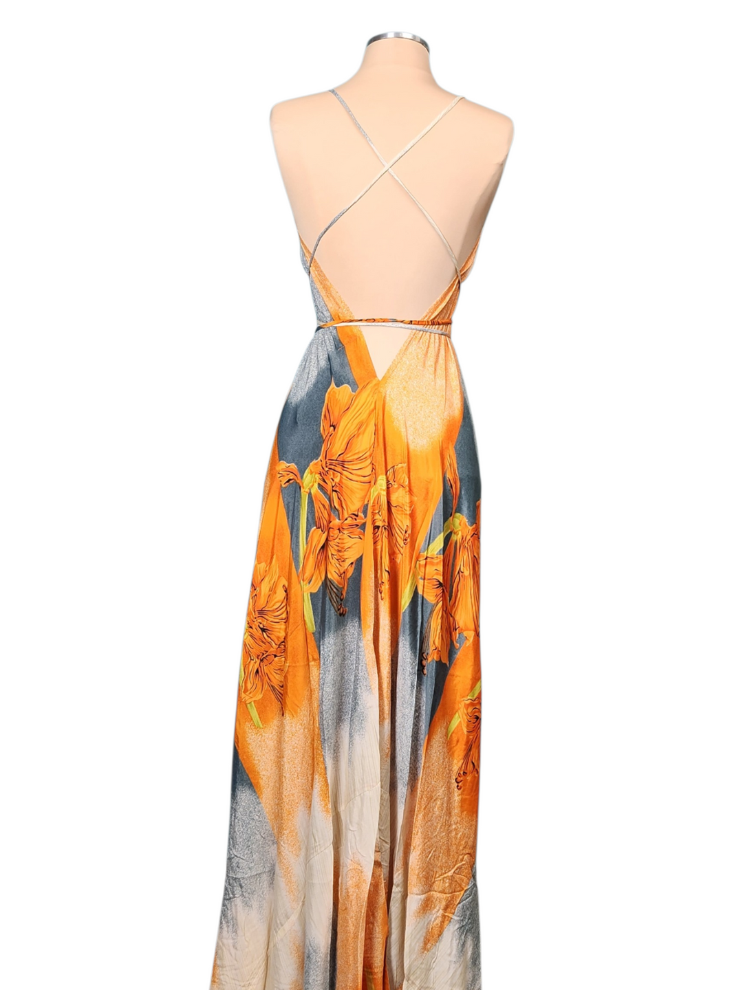 The Sunlit Oasis Silk Vault Tulip Arm Short Kimono & Point Dress Set-210