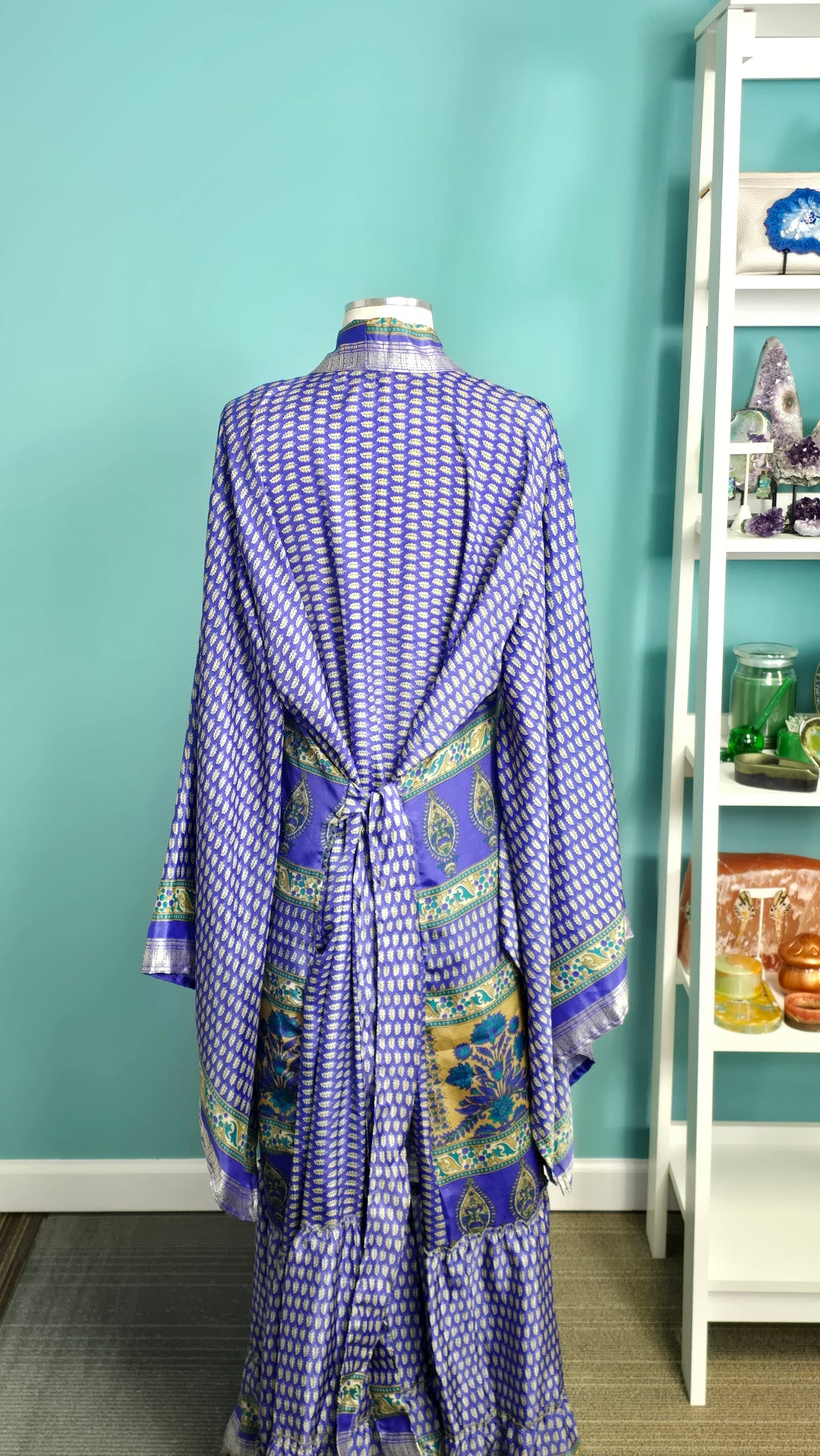 The Lilac Vintage Sari Silk Kimono