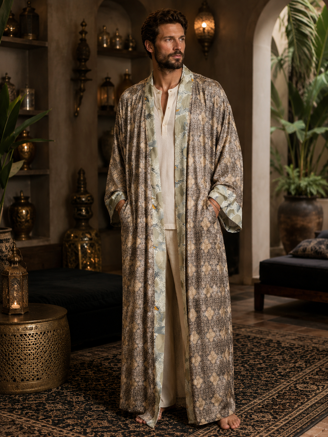 The Desert Luxe Reversible Men's Kimono-152