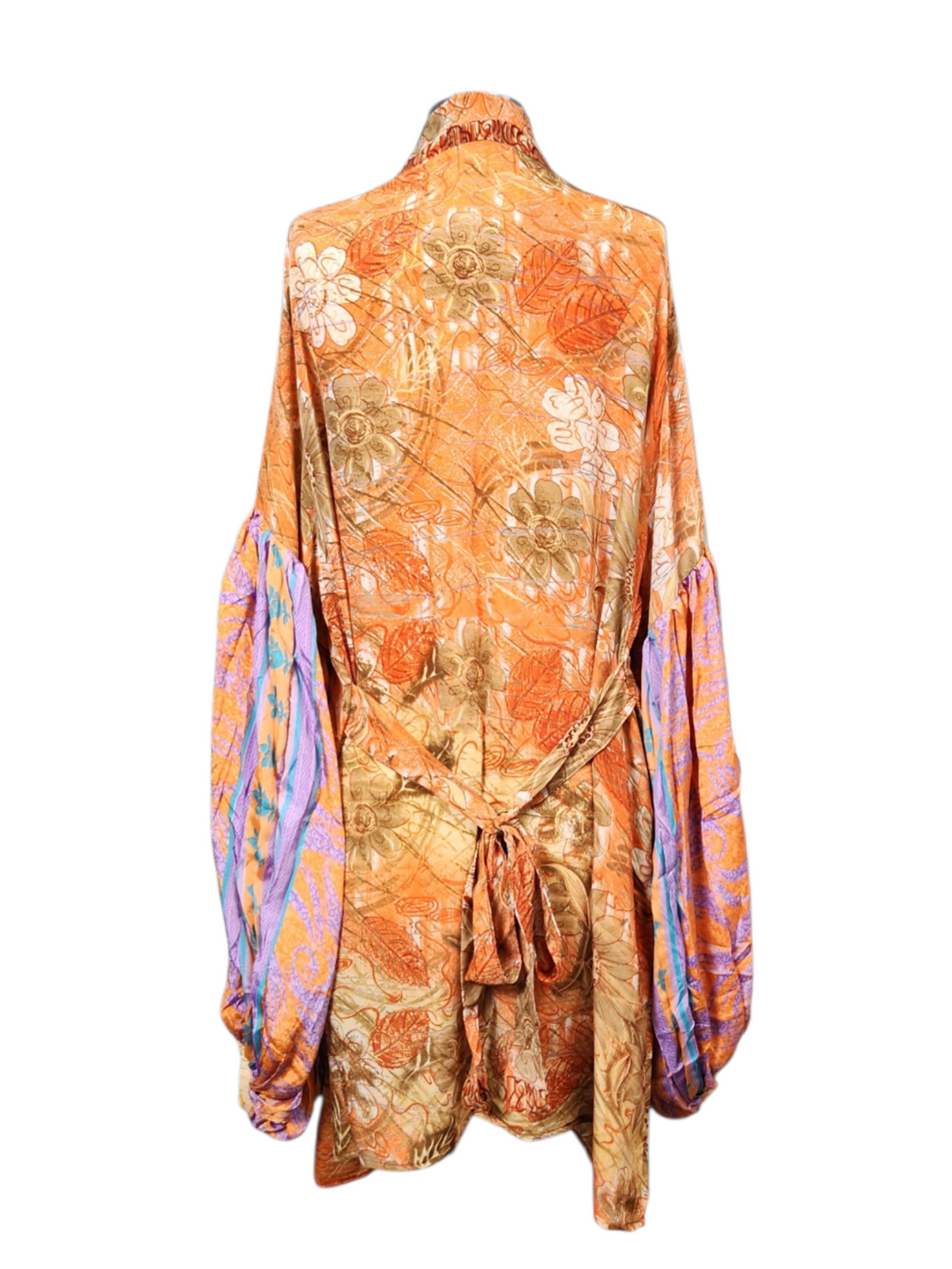 The Autumn Lavender Short Silk Vault Kimono/Duster-154