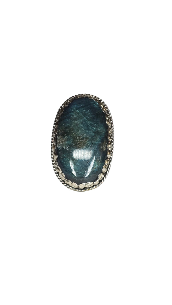 The Electric Tide Labradorite Ring Collection