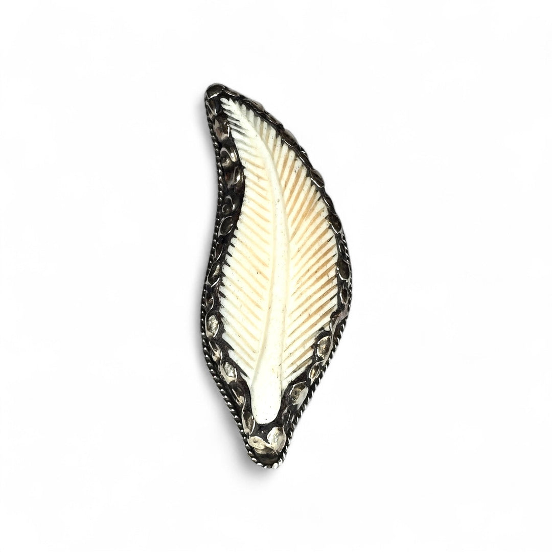 The Whisper of the Wild Bone Feather Statement Ring
