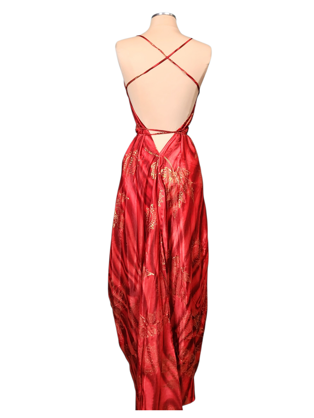The Crimson Royale Kimono & Point Dress Set - 257