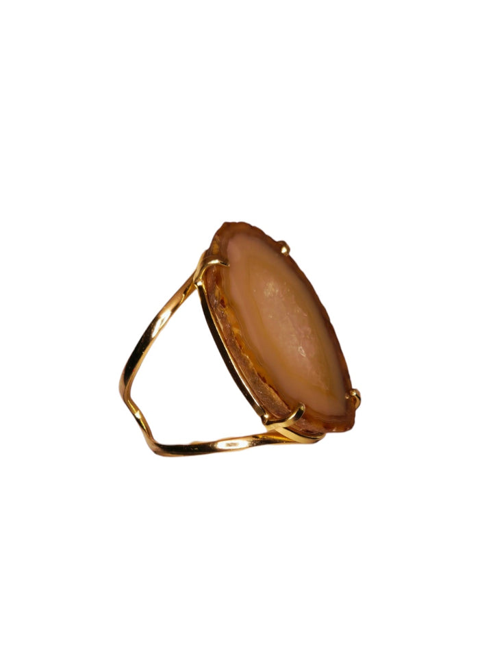 The Sunstone Halo Agate Arc Ring