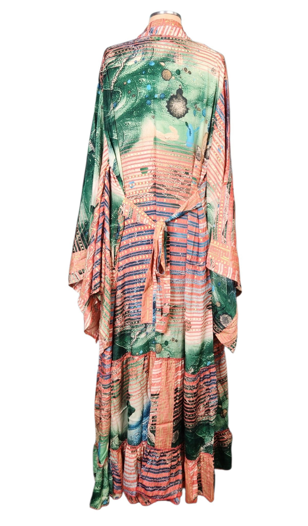 The Emerald Oasis Kimono & Point Dress Set - 206