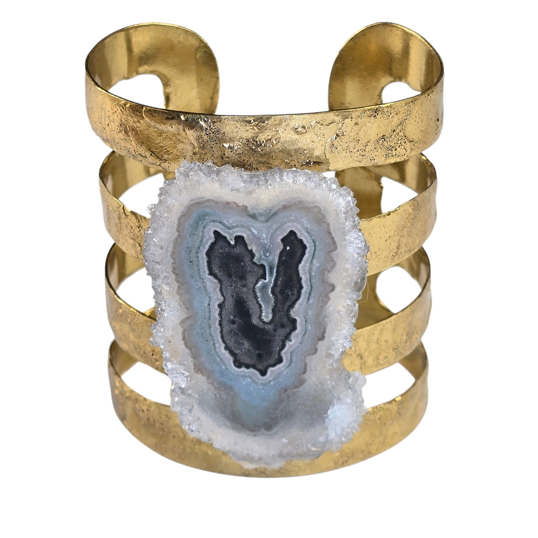 The Amethyst Stalactite Brass Cuff