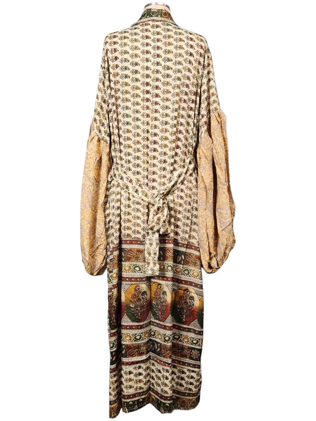 The Golden Heritage Paisley Tulip Sleeve Long Kimono-145