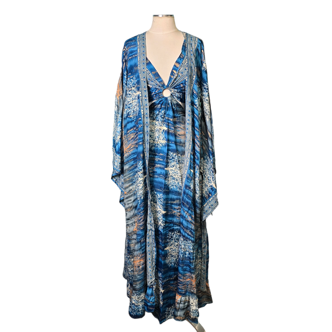 The Blue Tree of Life Kimono Collection