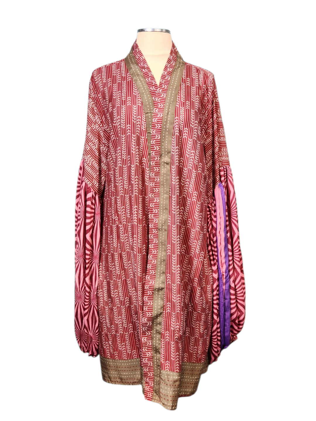 The Ruby Rhythm Short Silk Vault Kimono/Duster-161