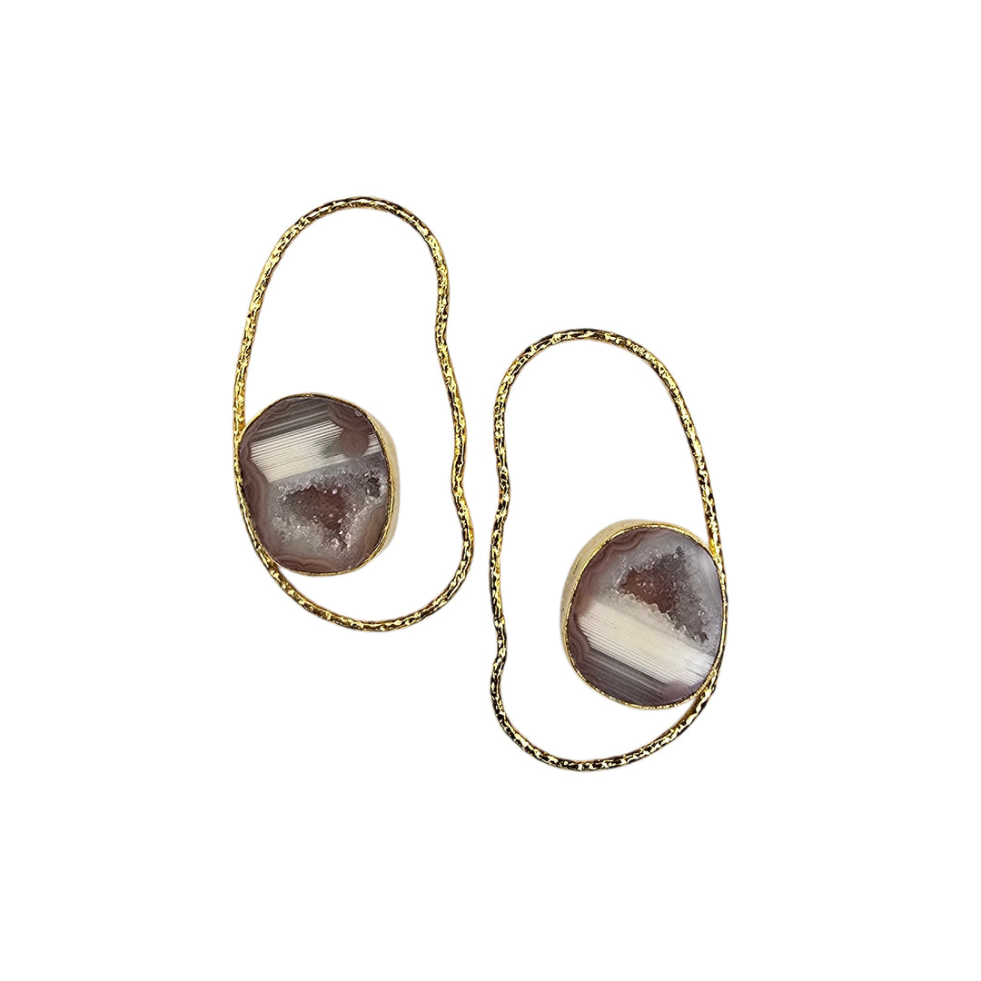 The Druzy Irregular Hoop Earring Collection