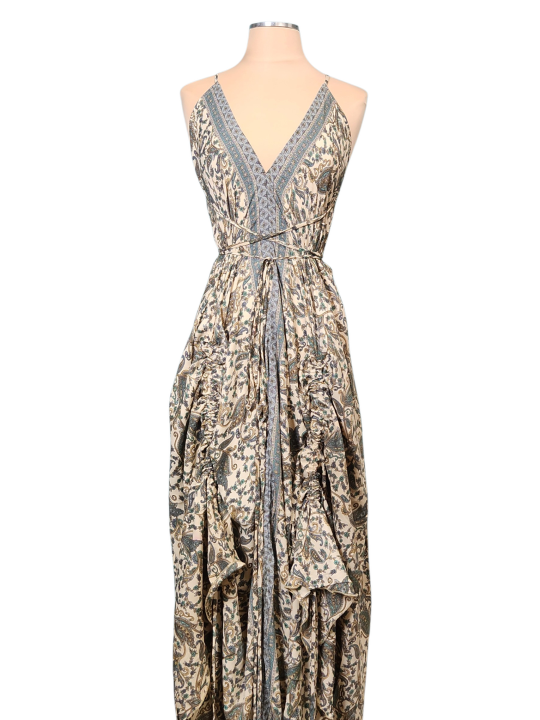 The Desert Dunes Silk Vault Tulip Arm Short Kimono & Point Dress Set-226