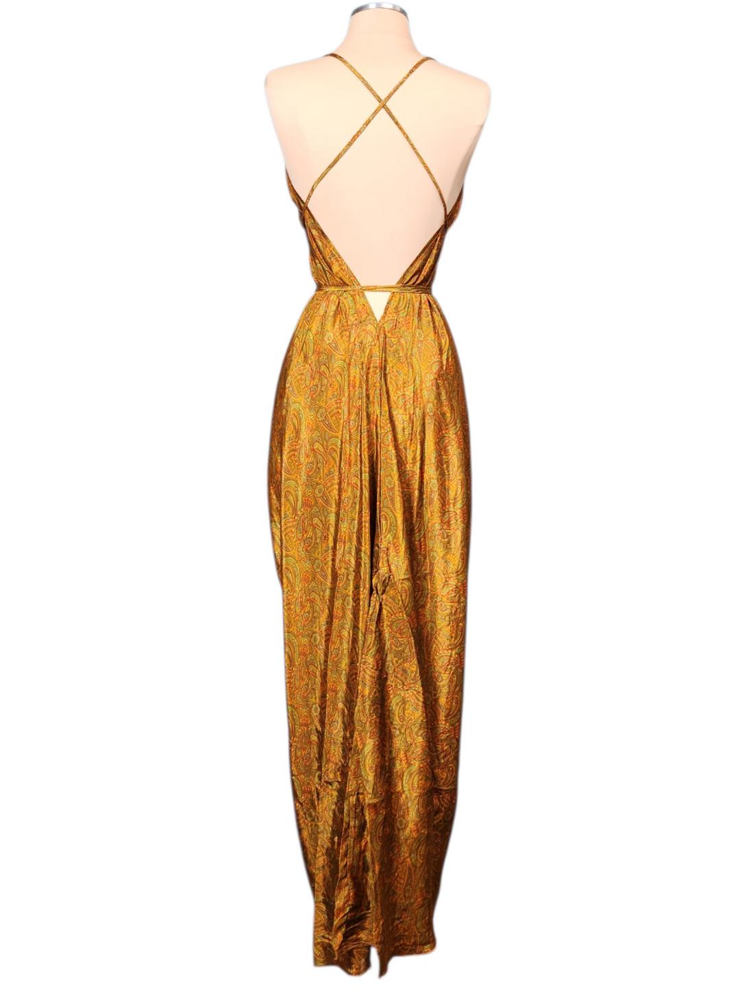 The Amber Oasis Silk Vault Tulip Arm Long Kimono & Point Dress Set-247
