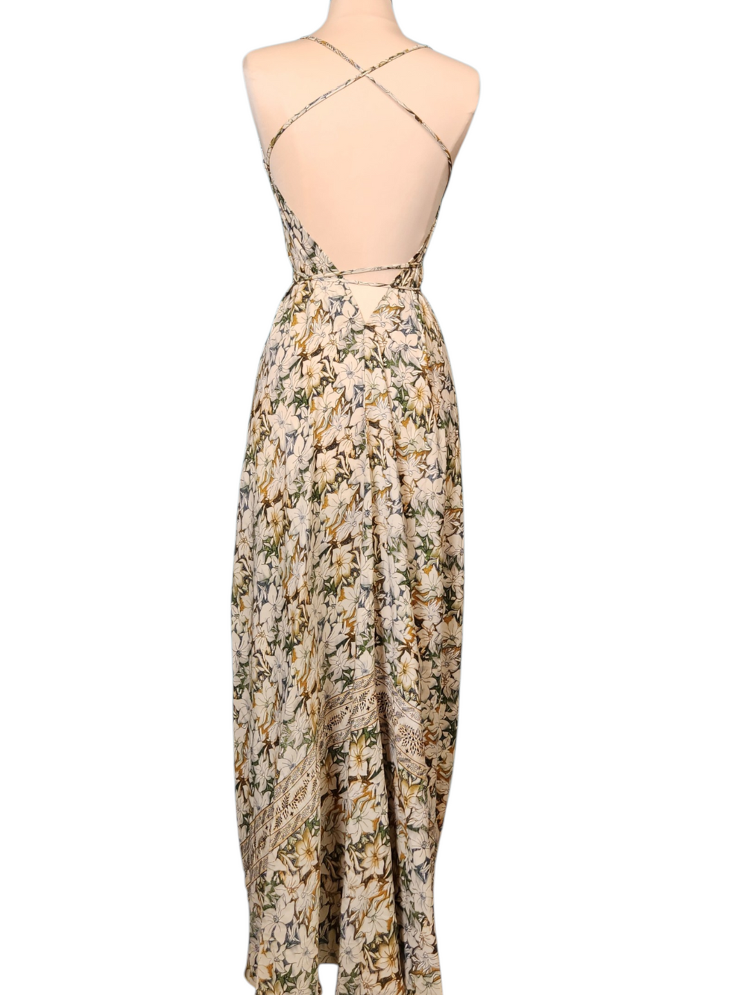The Emerald Meadow Silk Vault Tulip Arm Short Kimono & Point Dress Set-219