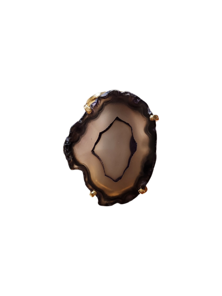 The Shadow Halo Agate Ring-506