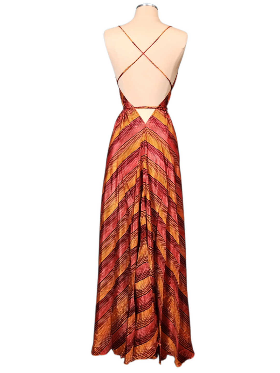 The Desert Sunrise Silk Vault Tulip Arm Long Kimono & Point Dress Set-250