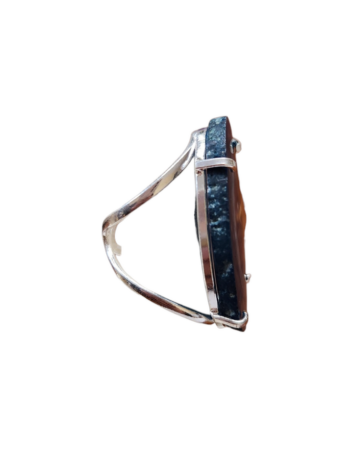 The Sapphire Tide Agate Ring-512