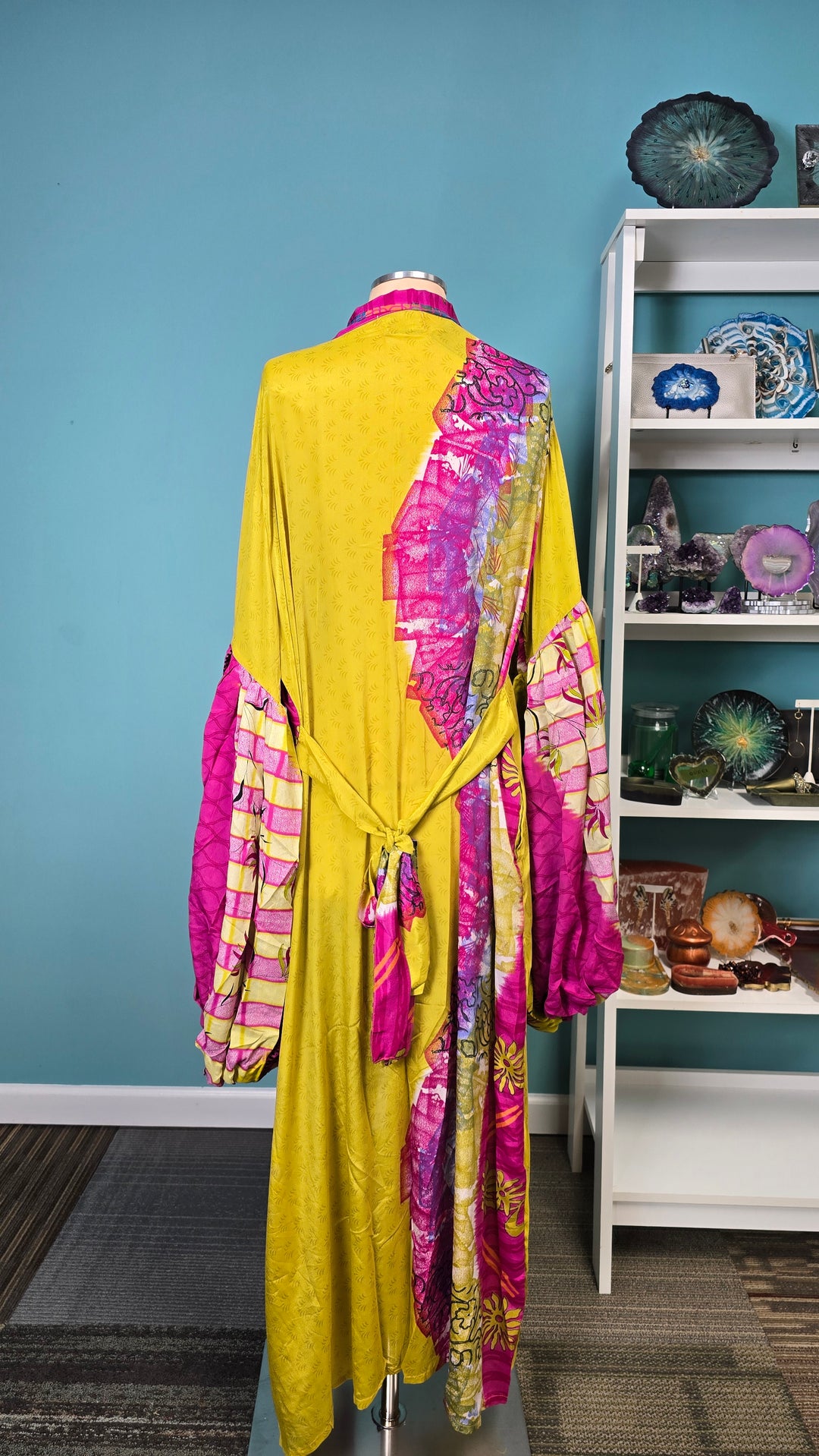 The Electric Lotus Silk Tulip Arm Kimono & Point Dress Set