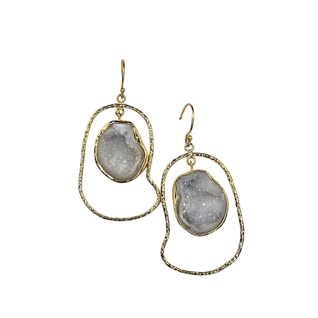 The Saima Druzy Agate Earring Collection