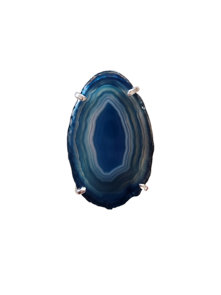 The Sapphire Tide Agate Ring-512