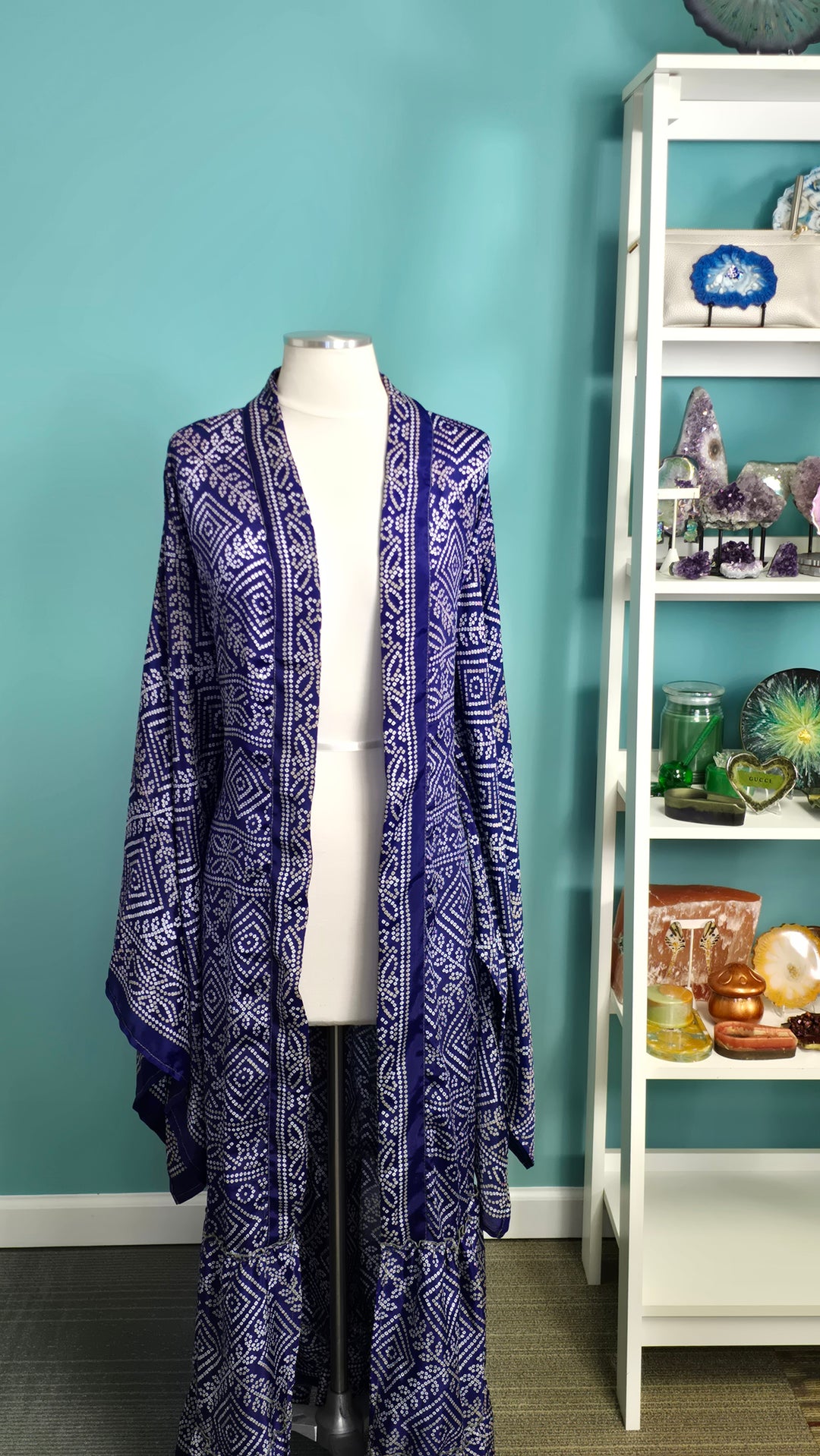 The Purple Vintage Sari Silk Kimono