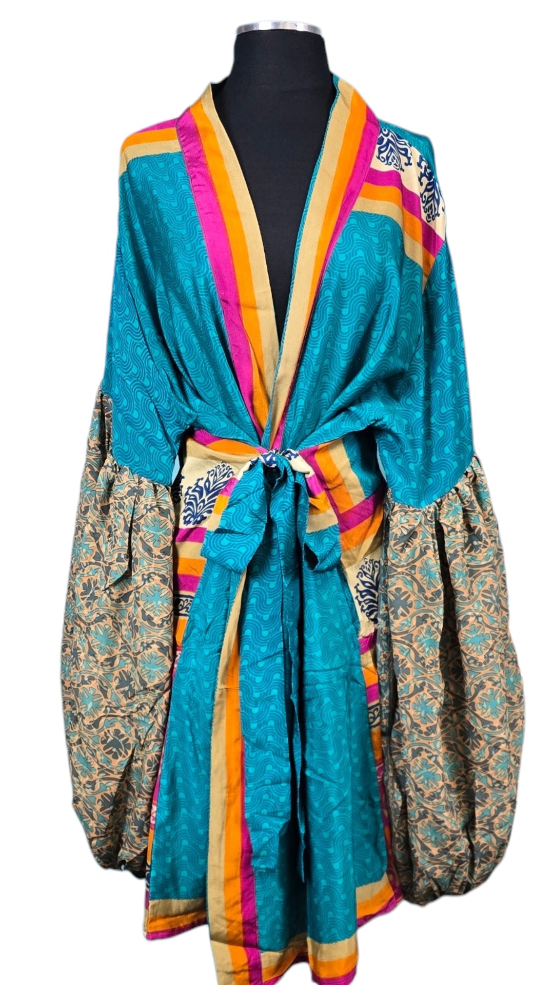 The Ocean Breeze Silk Short Kimono/Duster