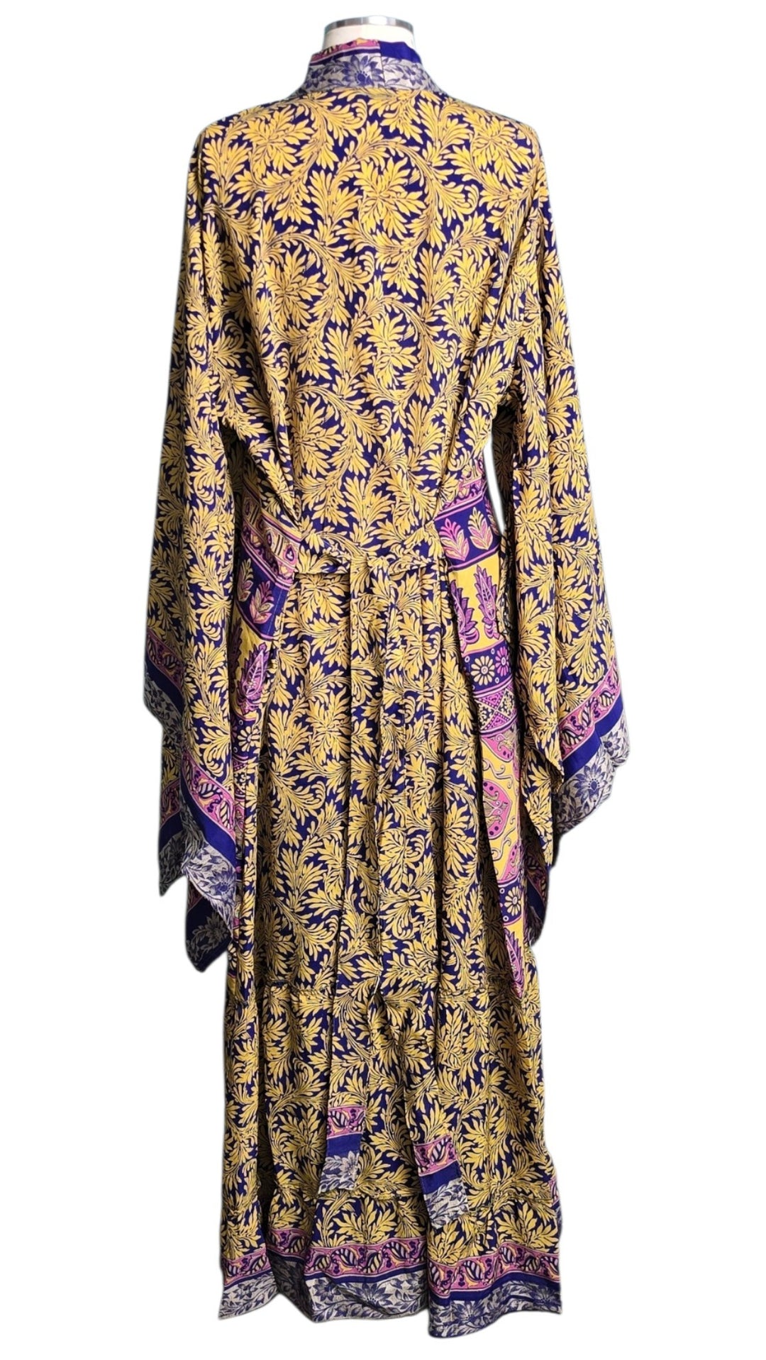 The Golden Daydream Vintage Sari Silk Kimono-123