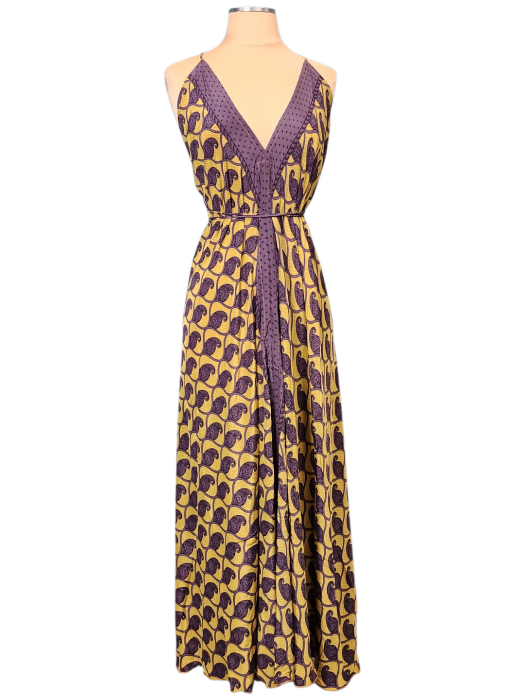 The Golden Paisley Point Dress-317