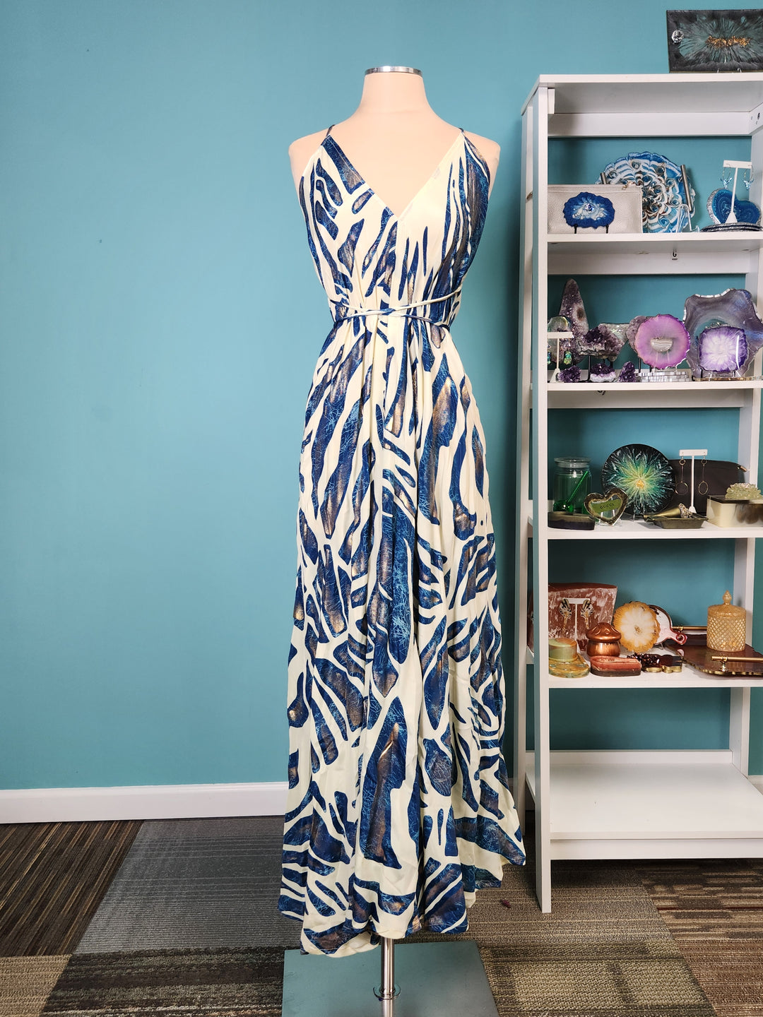 The Coastal Tides Two-Piece Dress & Kimono Signature Set-204