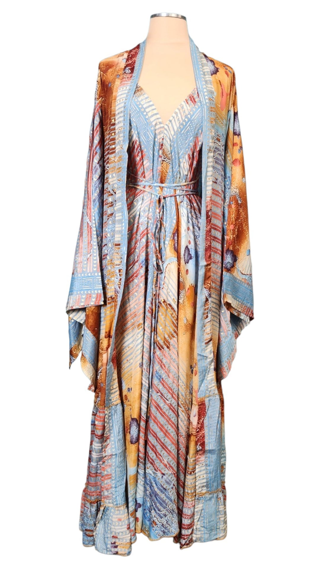 The Coastal Canyon Kimono & Point Dress Set- 207