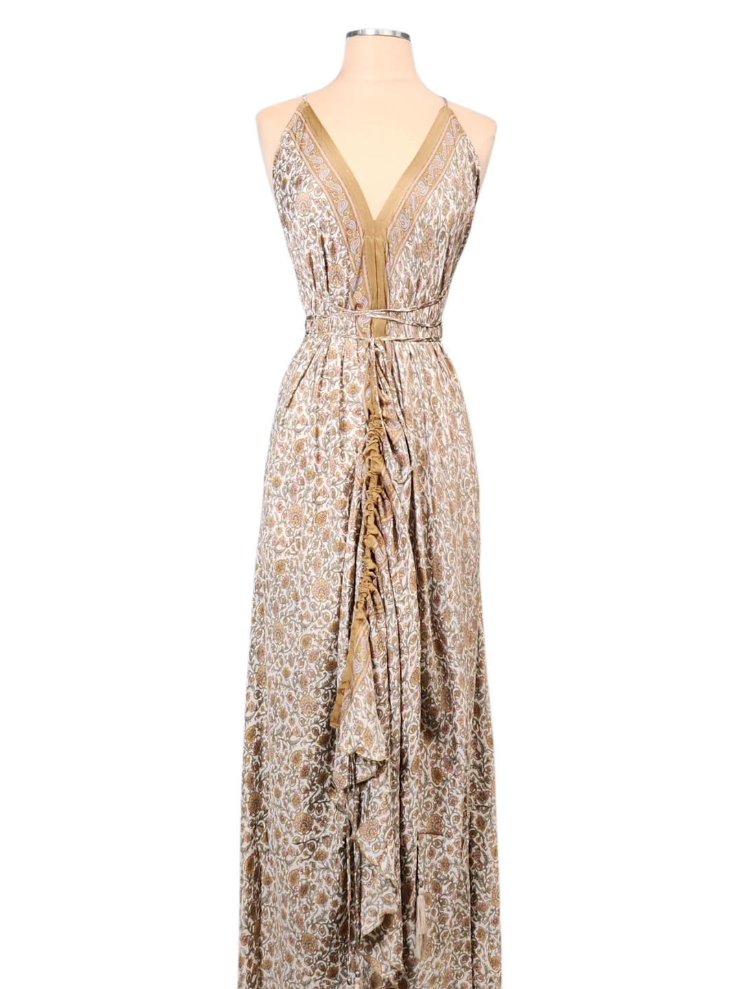The Blush Meadow Silk Vault Tulip Arm Short Kimono & Point Dress Set-224