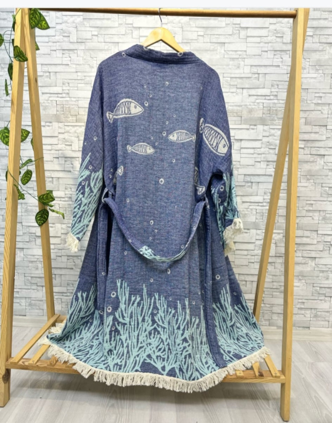 The Under the Sea 100% Turkish Cotton Robe, Kimono, Overcoat