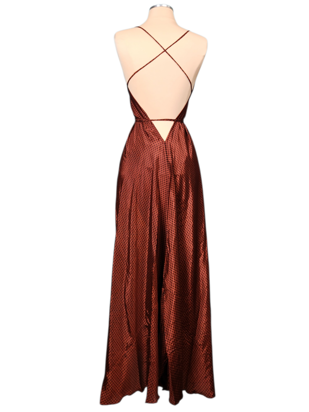 The Cinnamon Spice Silk Vault Tulip Arm Long Kimono & Point Dress Set-251