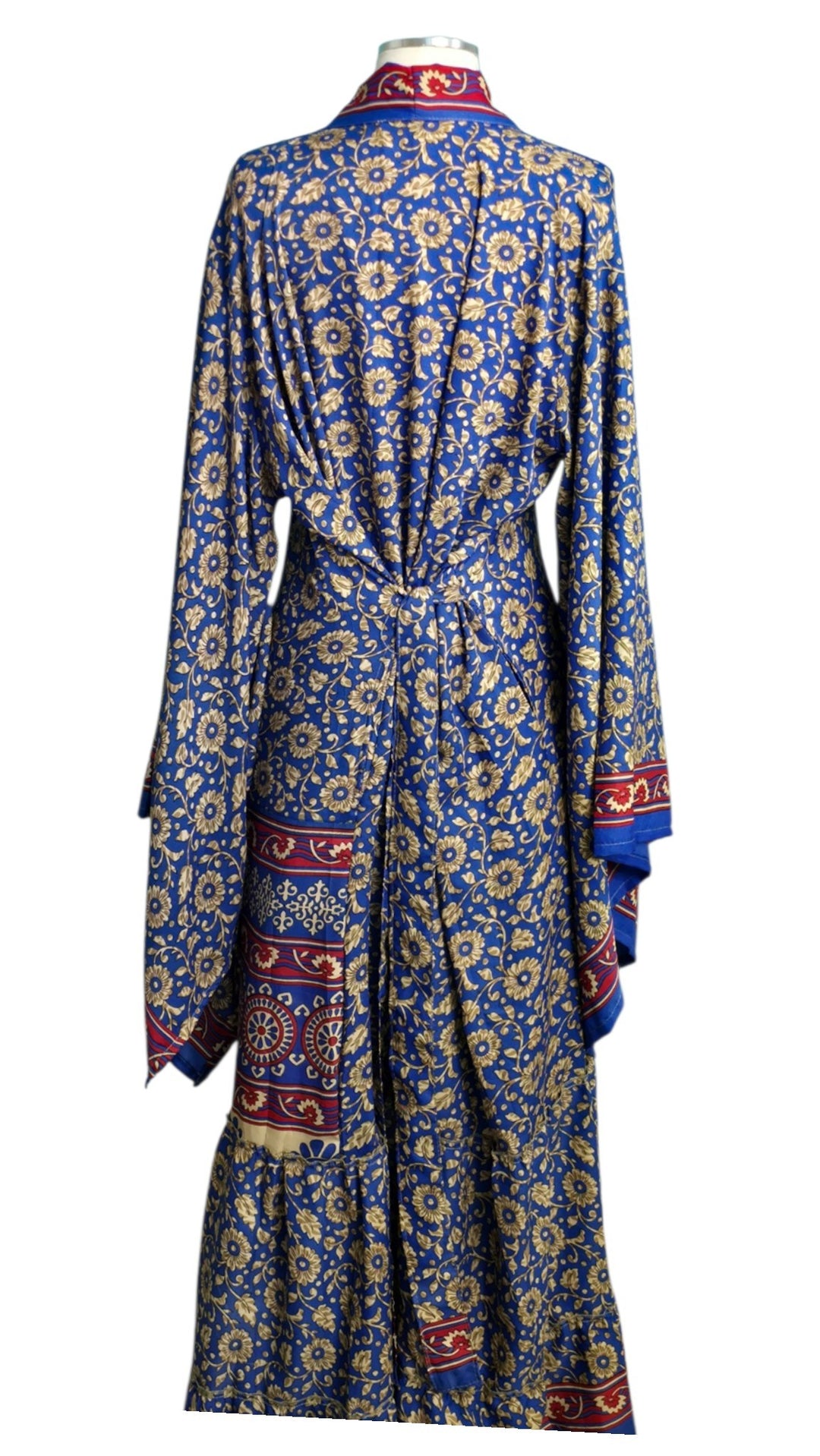 The Grape Vintage Sari Silk Kimono-112