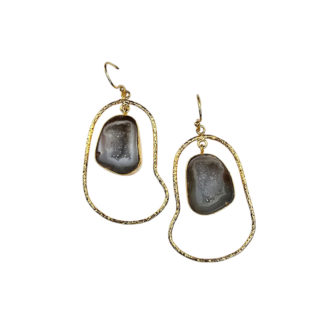 The Saima Druzy Agate Earring Collection