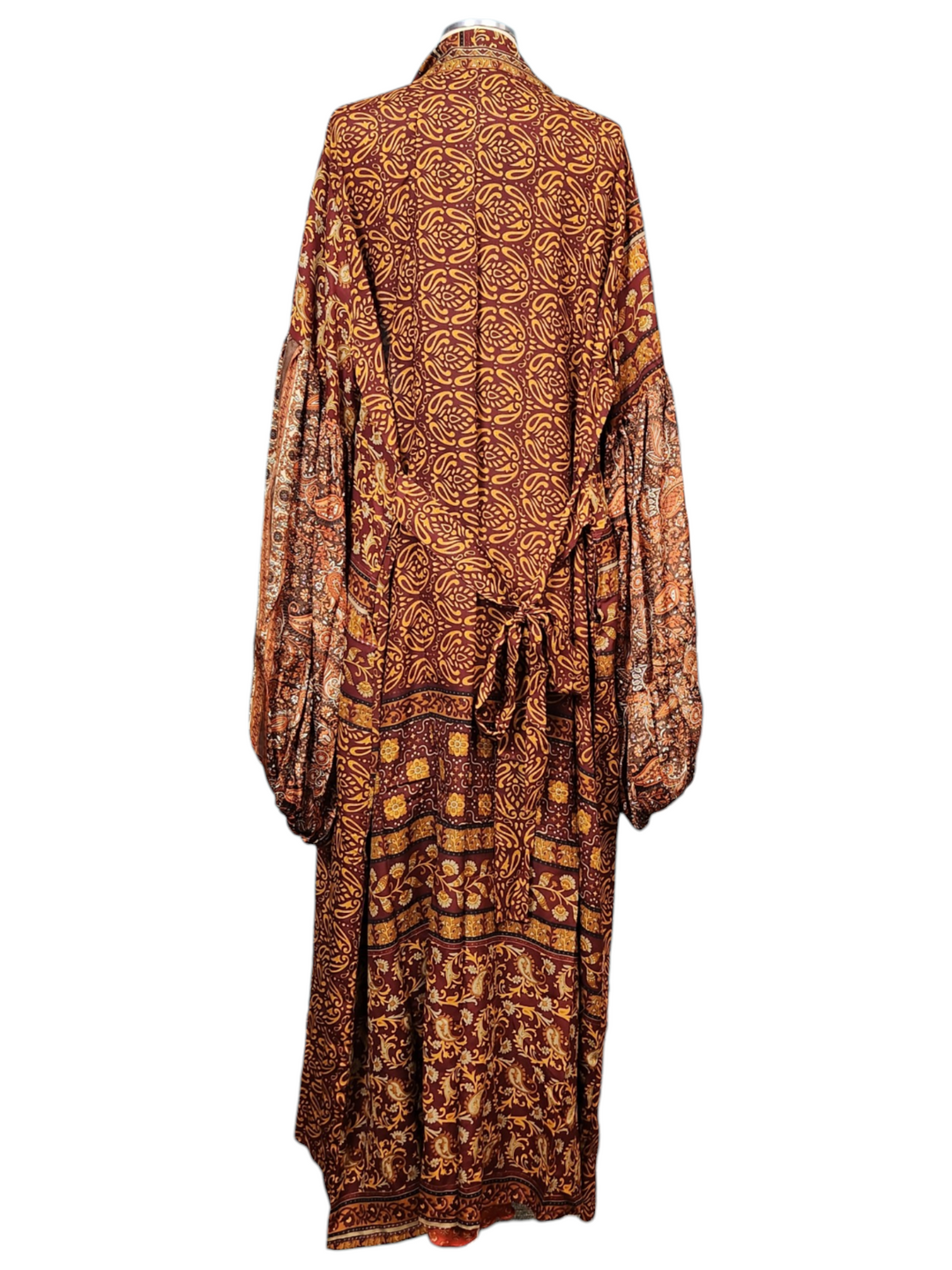 The Ember Royale Silk Vault Tulip Arm Long Kimono & Point Dress Set-231