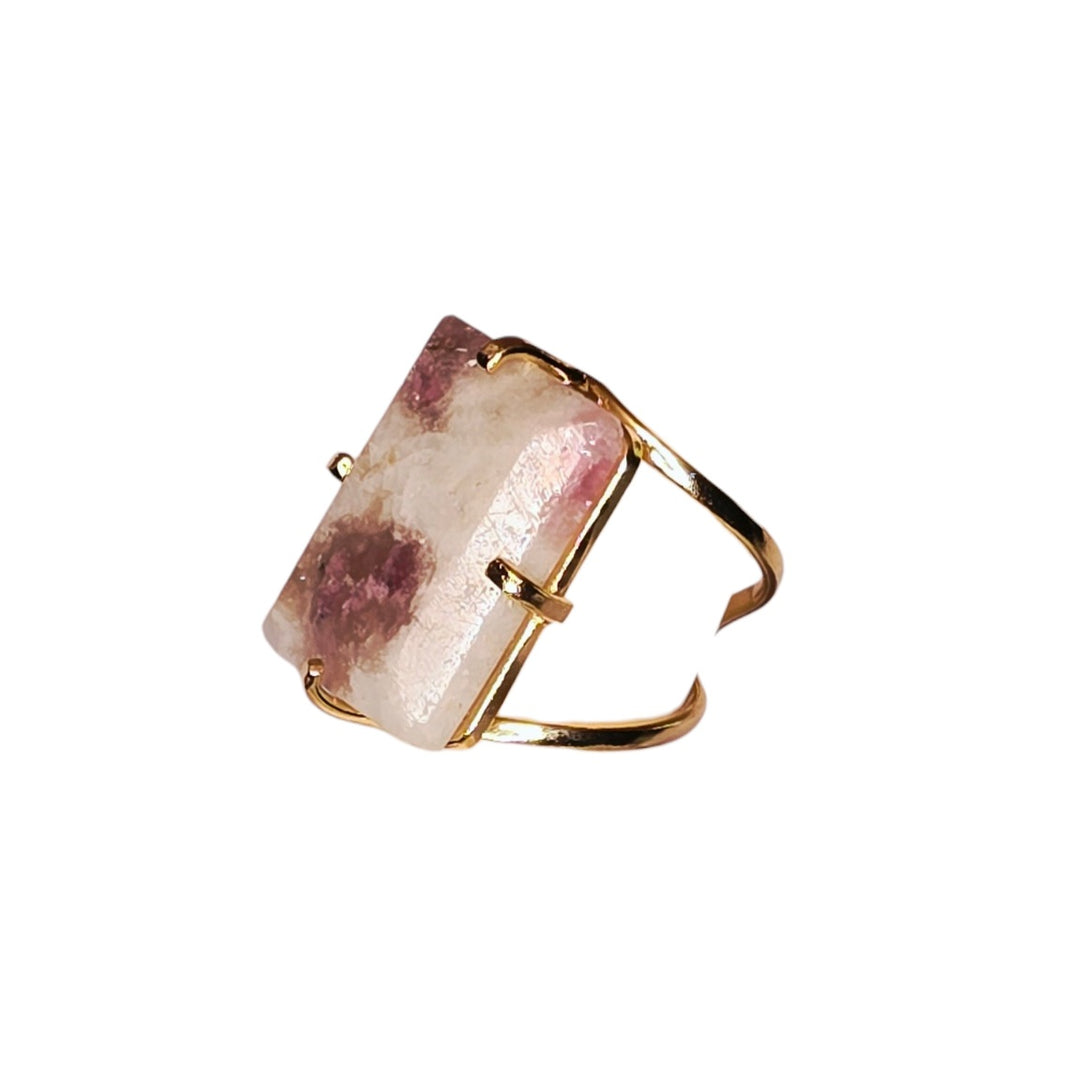 The Rose Petal Tourmaline Arc Ring