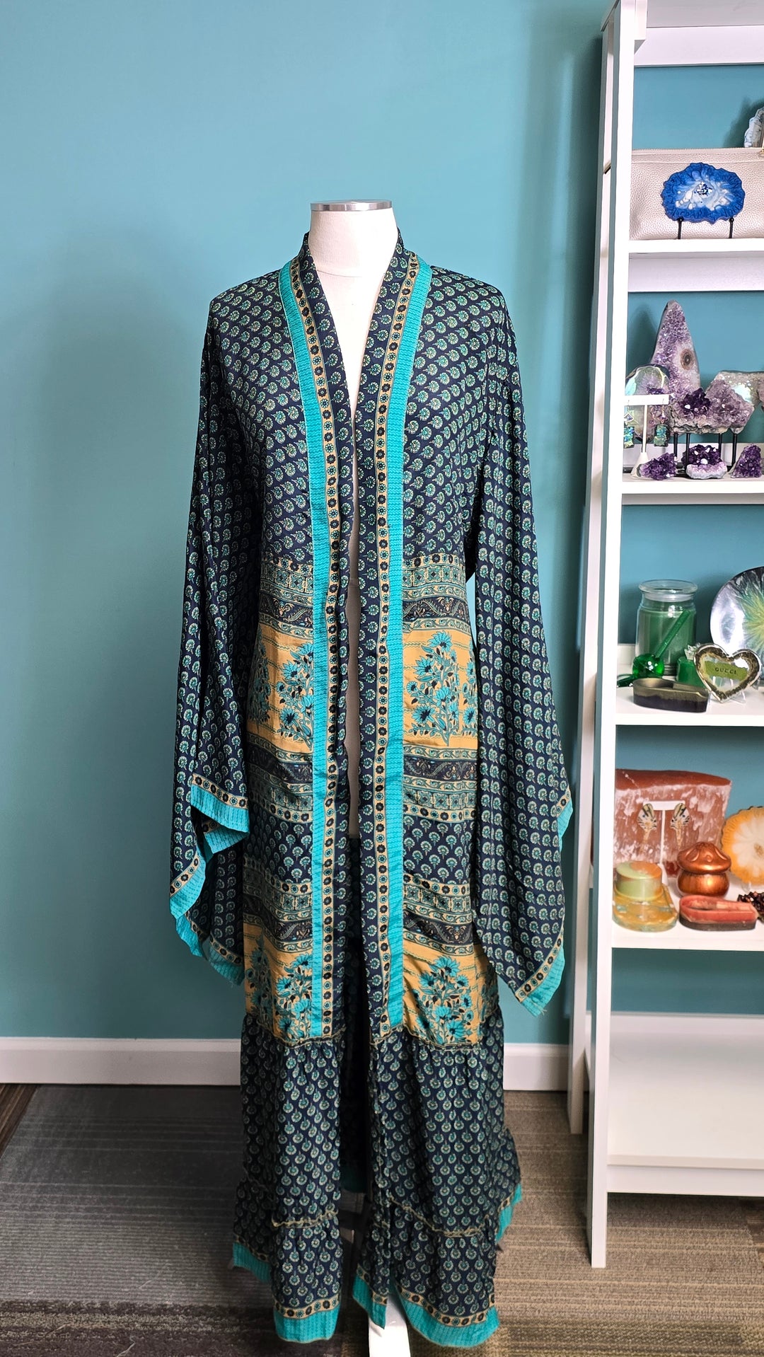 The Sultan’s Garden Vintage Sari Silk Kimono