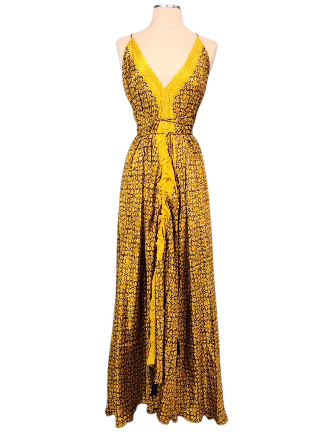 The Golden Harvest Silk Vault Tulip Arm Long Kimono & Point Dress Set-248