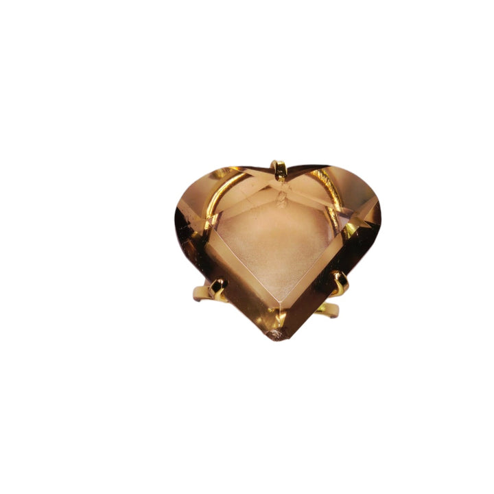 The Smoky Quartz Faceted Heart Arc Ring