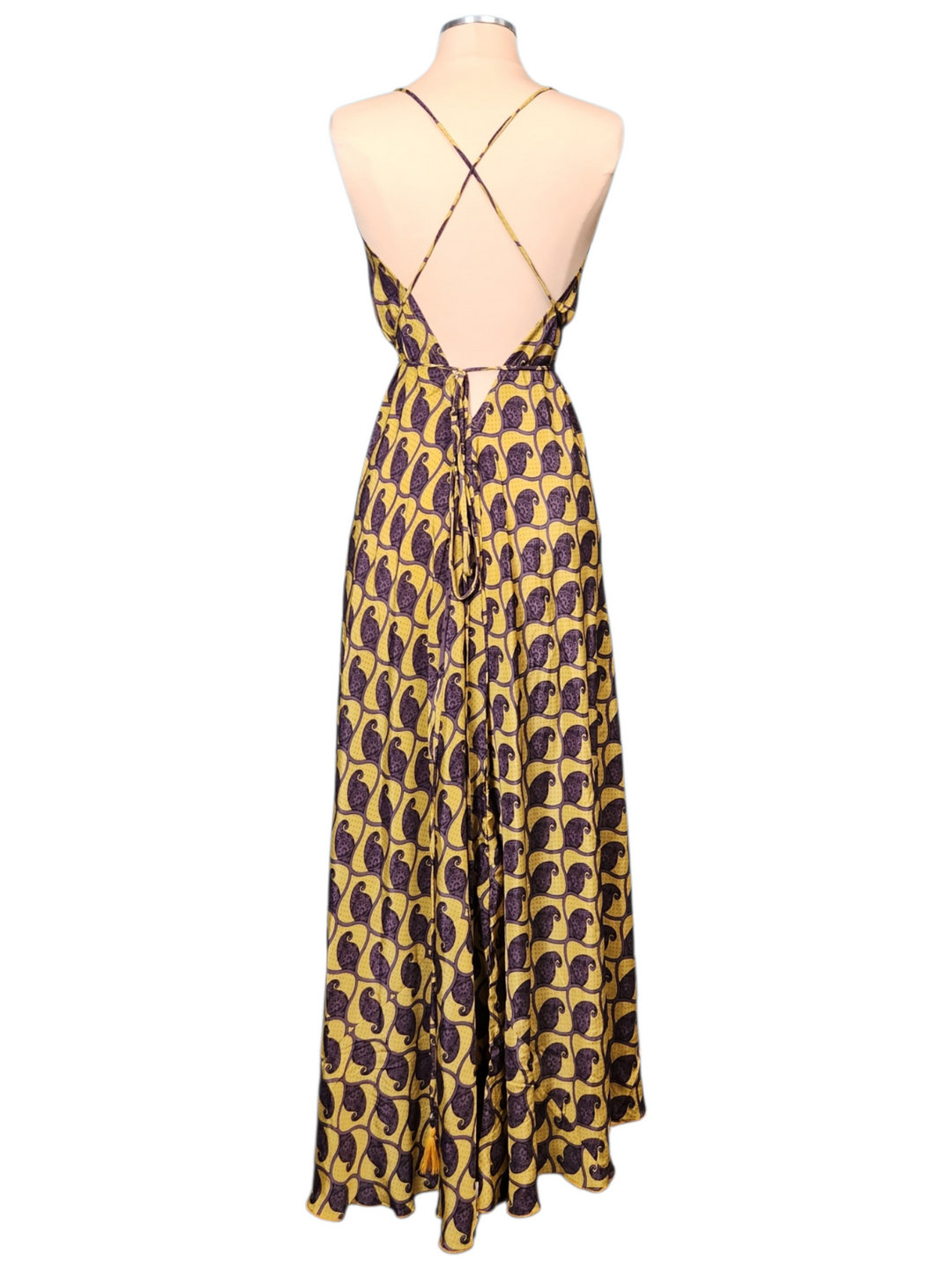 The Golden Paisley Point Dress-317