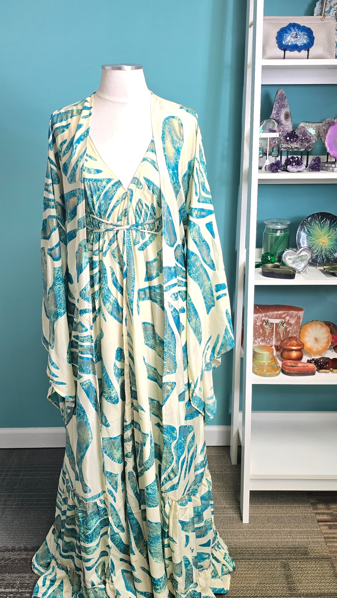 The Ocean Mirage 2 Piece: Dress and Kimono Signature Set