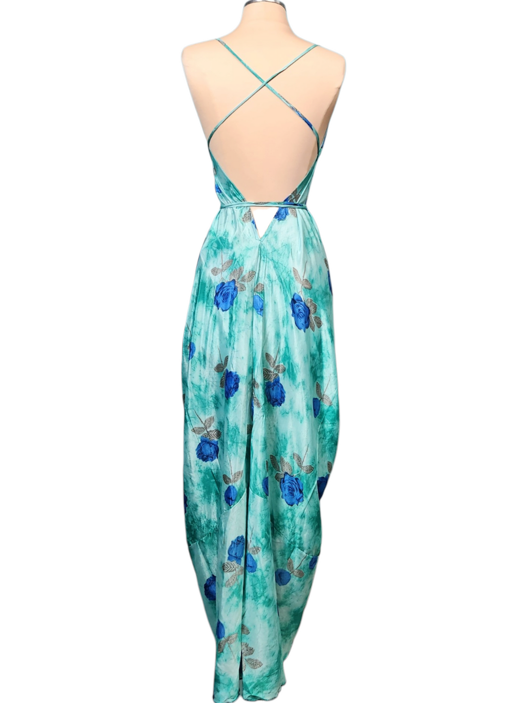 The Azure Bloom Silk Vault Tulip Arm Long Kimono & Point Dress Set-230