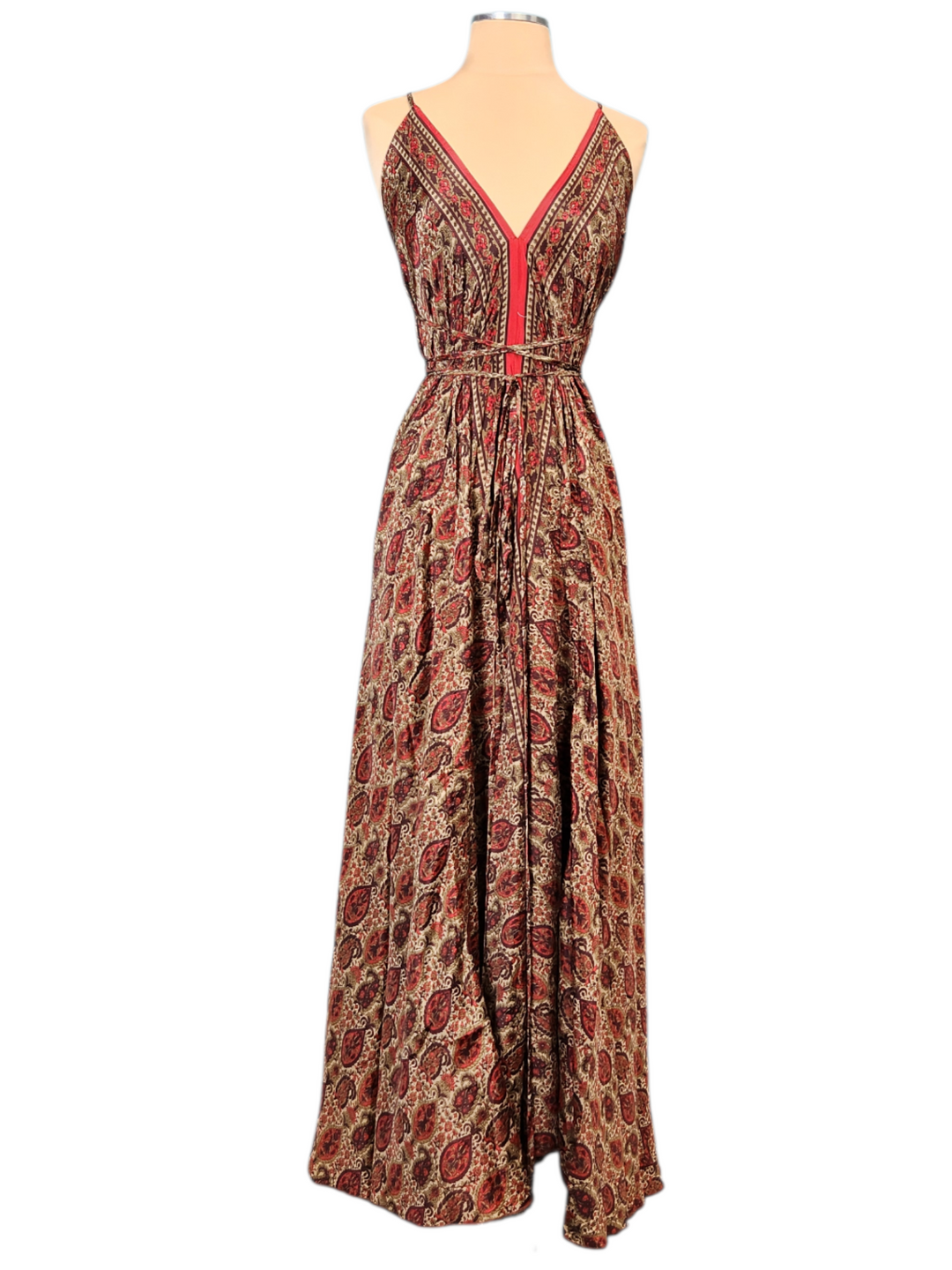The Turquoise Ember Silk Vault Tulip Arm Long Kimono & Point Dress Set-242